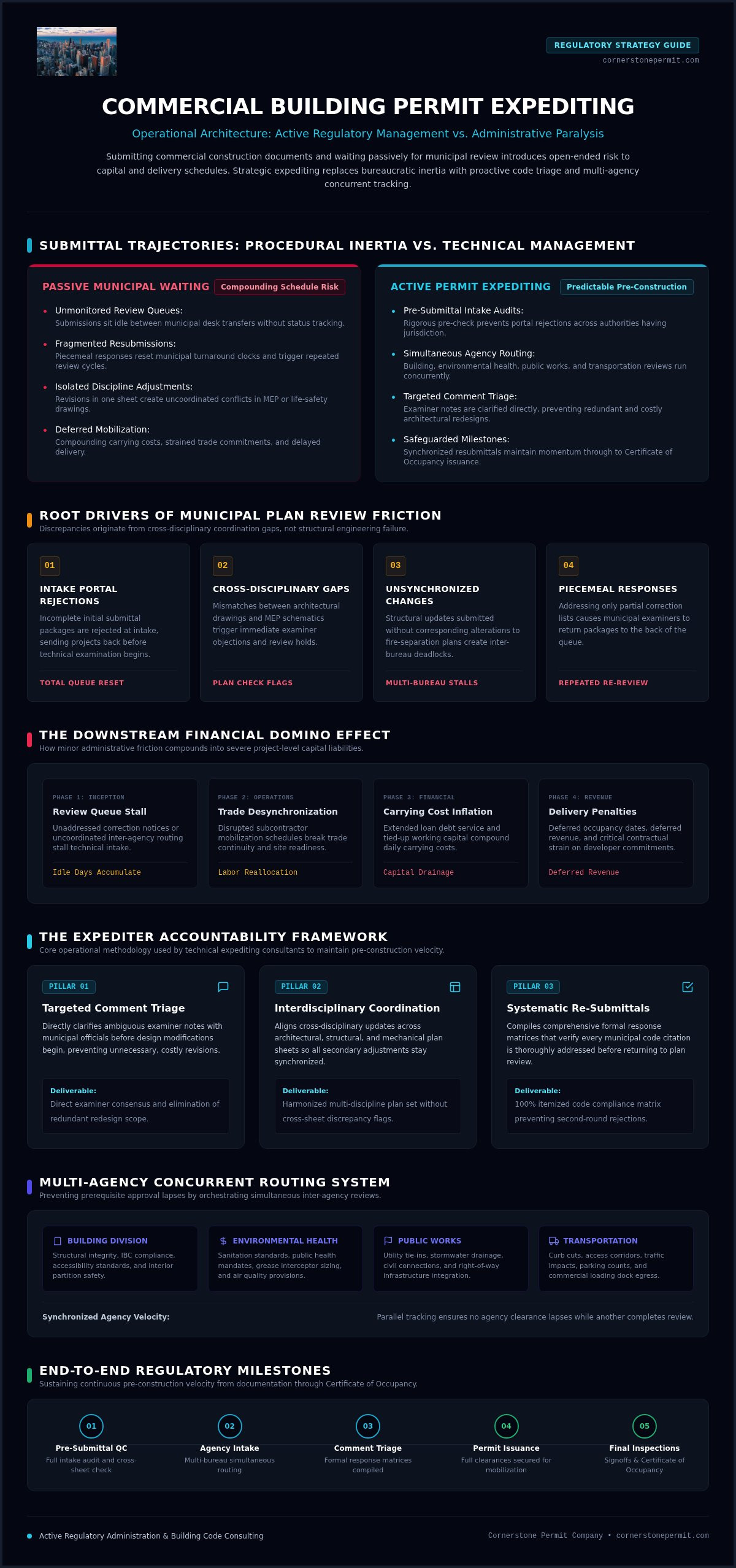 Commercial Building Permit Expediting: Complete Guide to Plan Review and Approvals — infographic